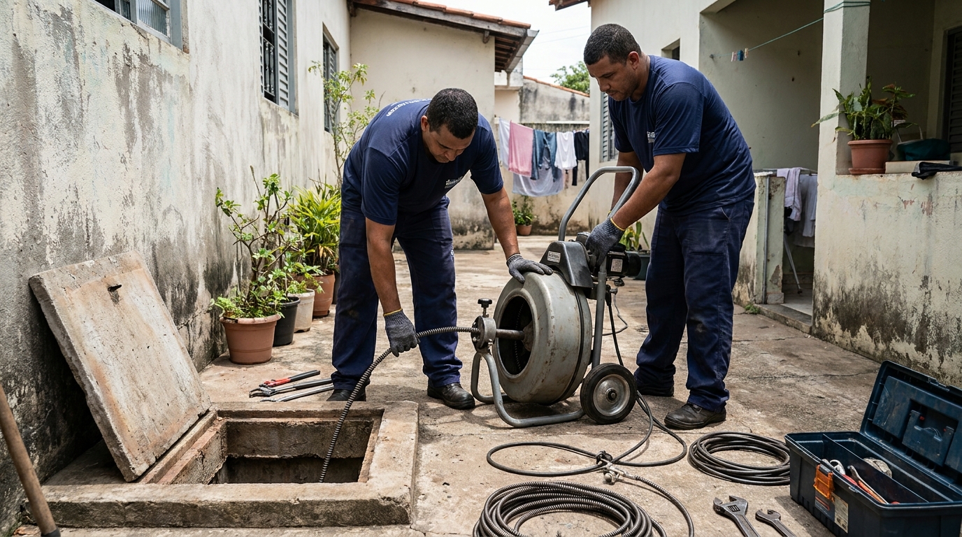 Desentupimento de Coluna Sanitária em Nova Iguaçu‑RJ