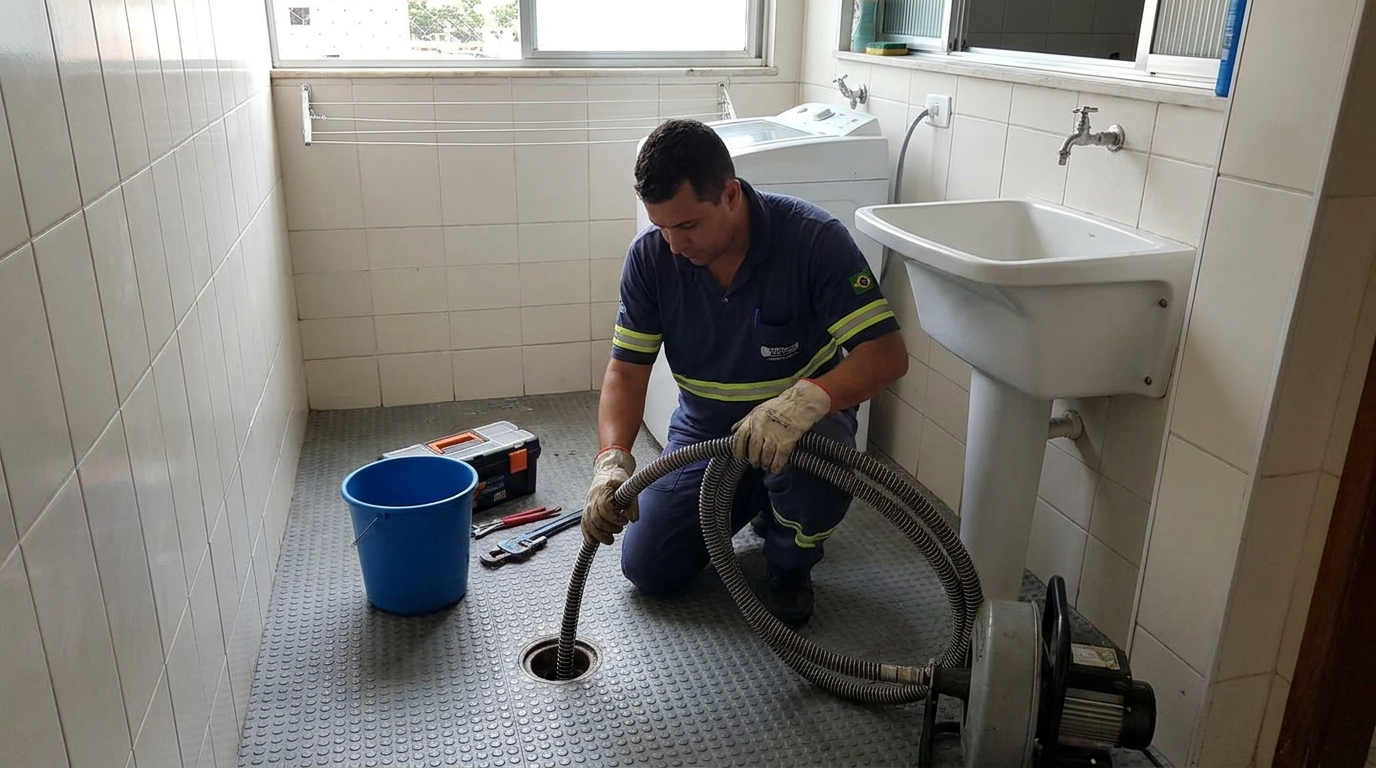 Desobstrução na Cozinha em Nova Iguaçu‑RJ